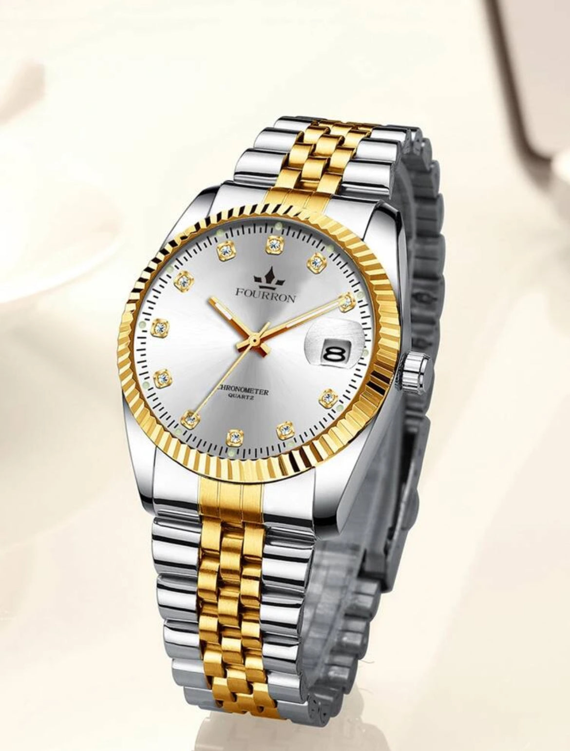 Fourron men’s stainless steel watch