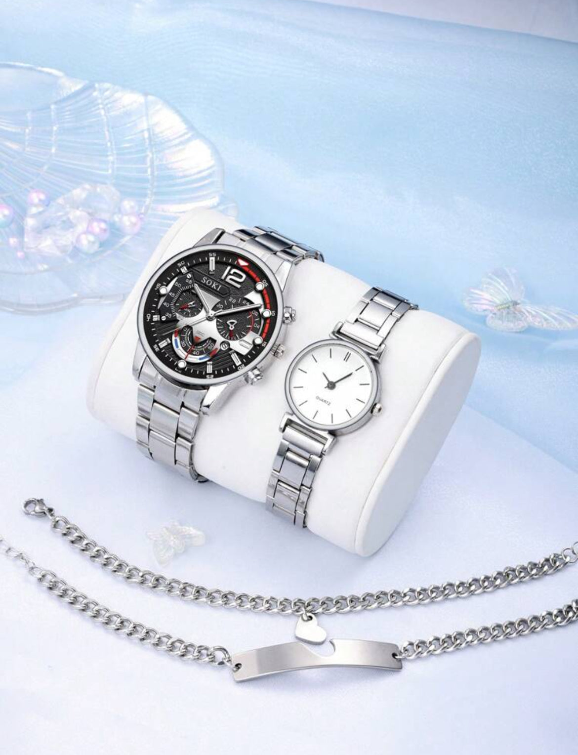 Couples 4pcs watch set