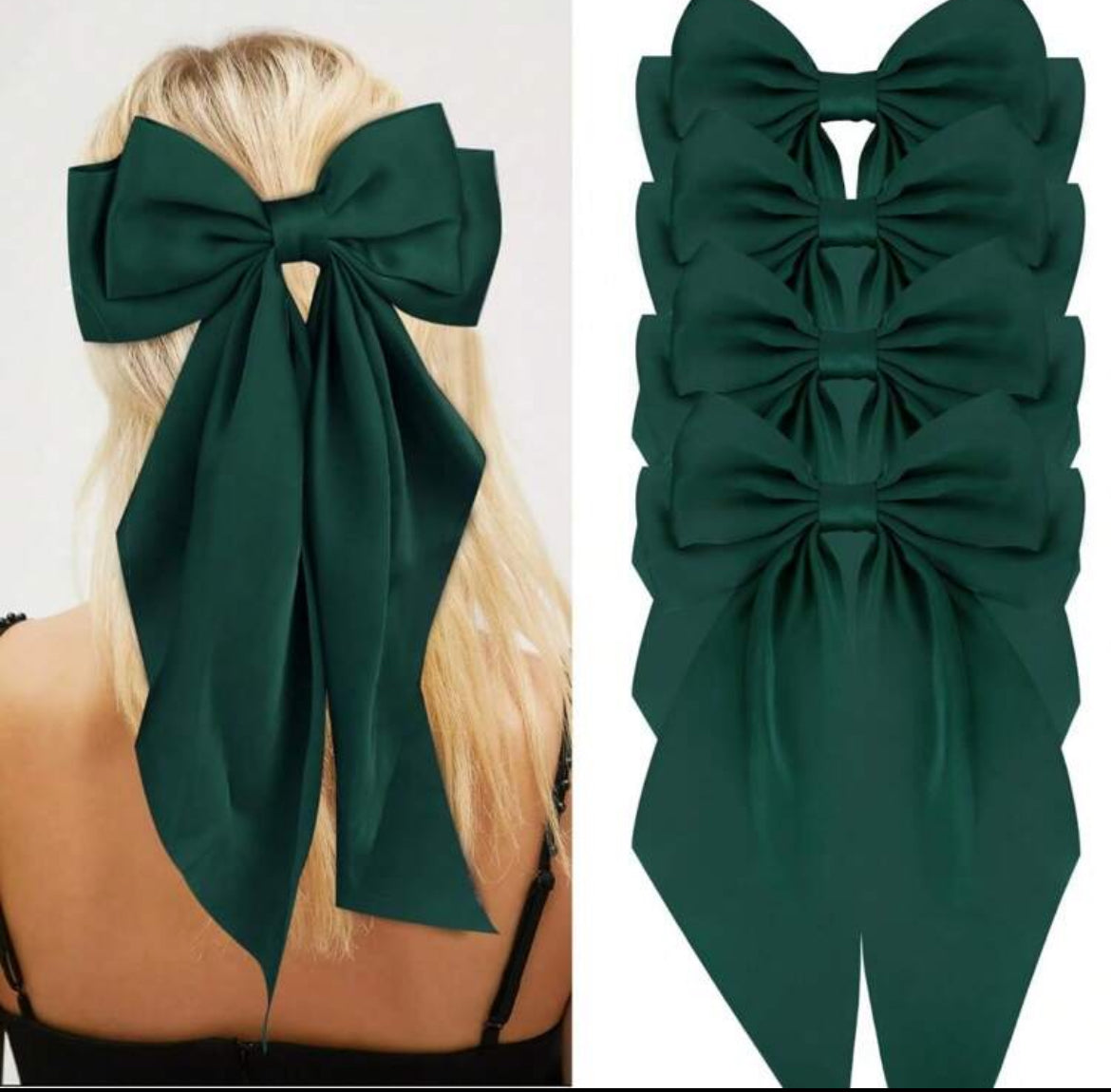 4pc one color bow hair clips
