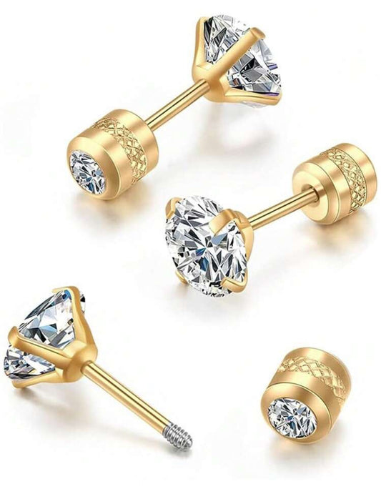 18K gold Diamond Stud earrings