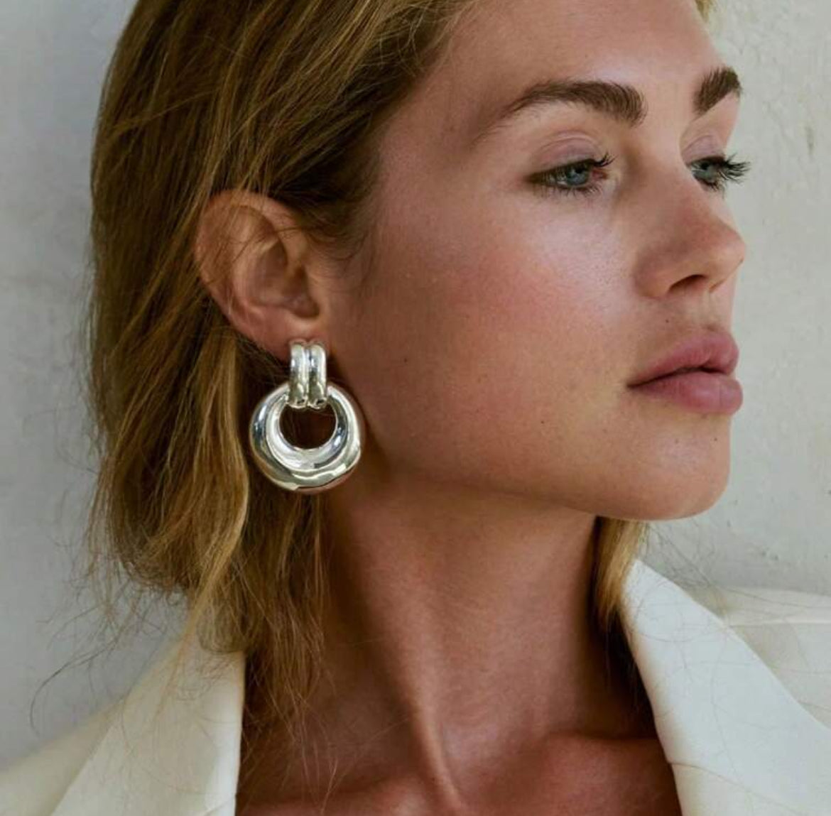 Ariel 18K gold plated statement earrings