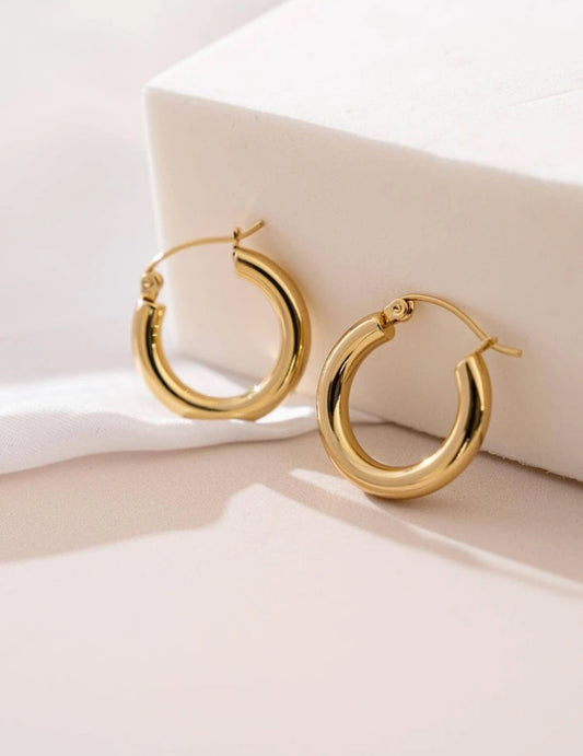 Golden hour hoop earrings