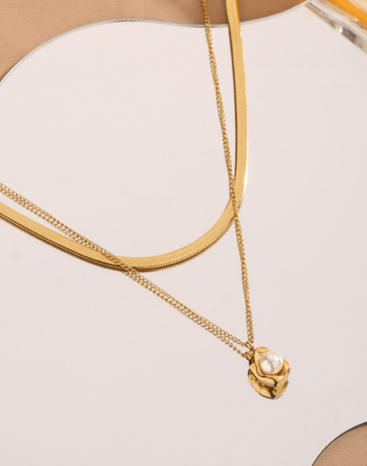 2pc Vivian pearl necklace