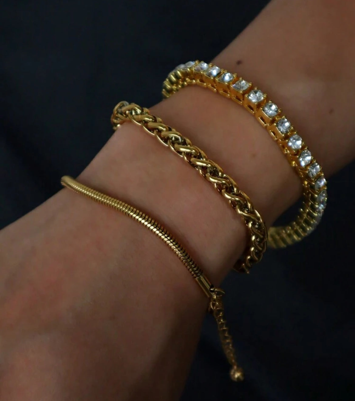 3pc Koli Elegant Stainless Steel Bracelets