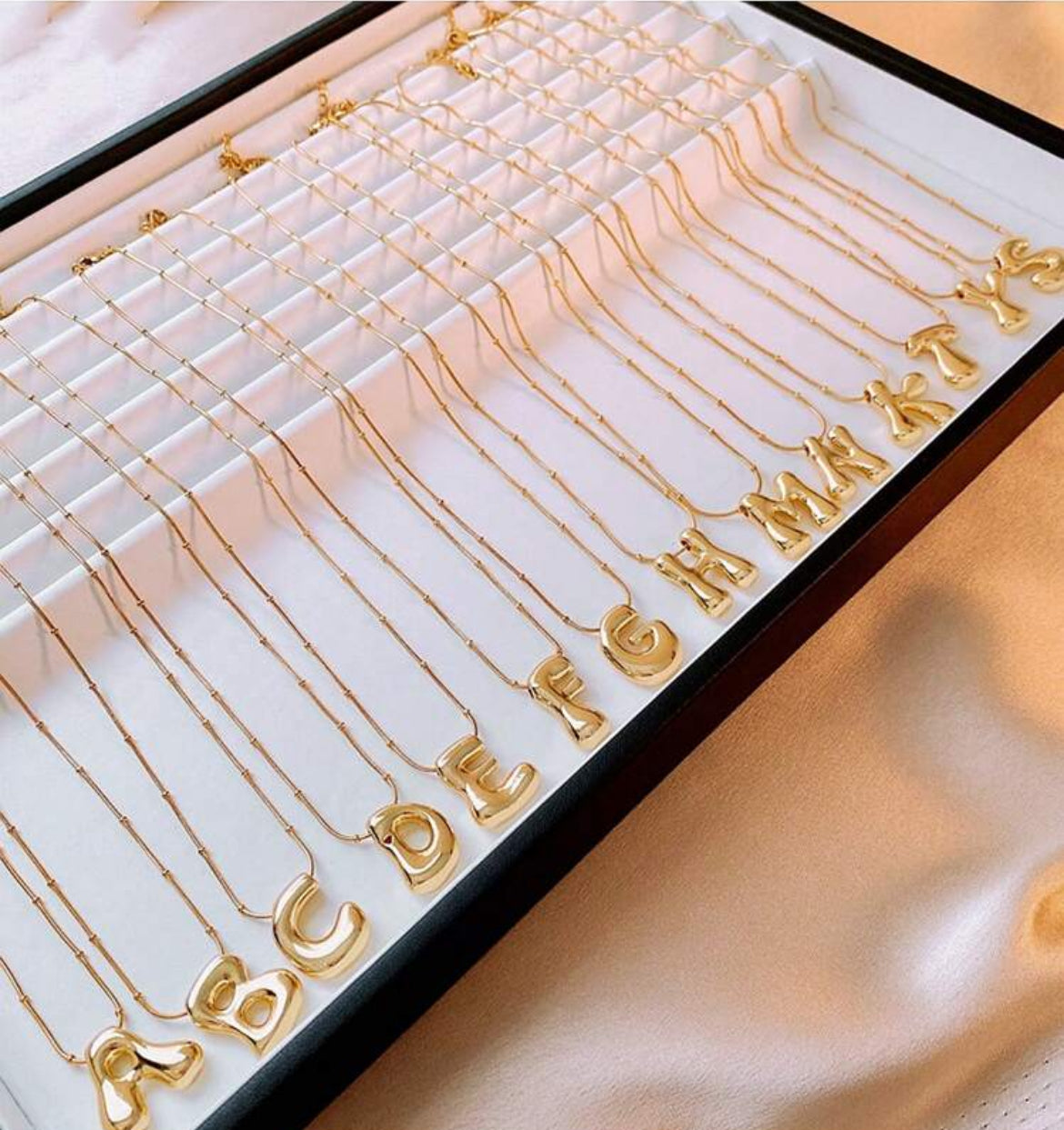 Chucky 3D initial necklace