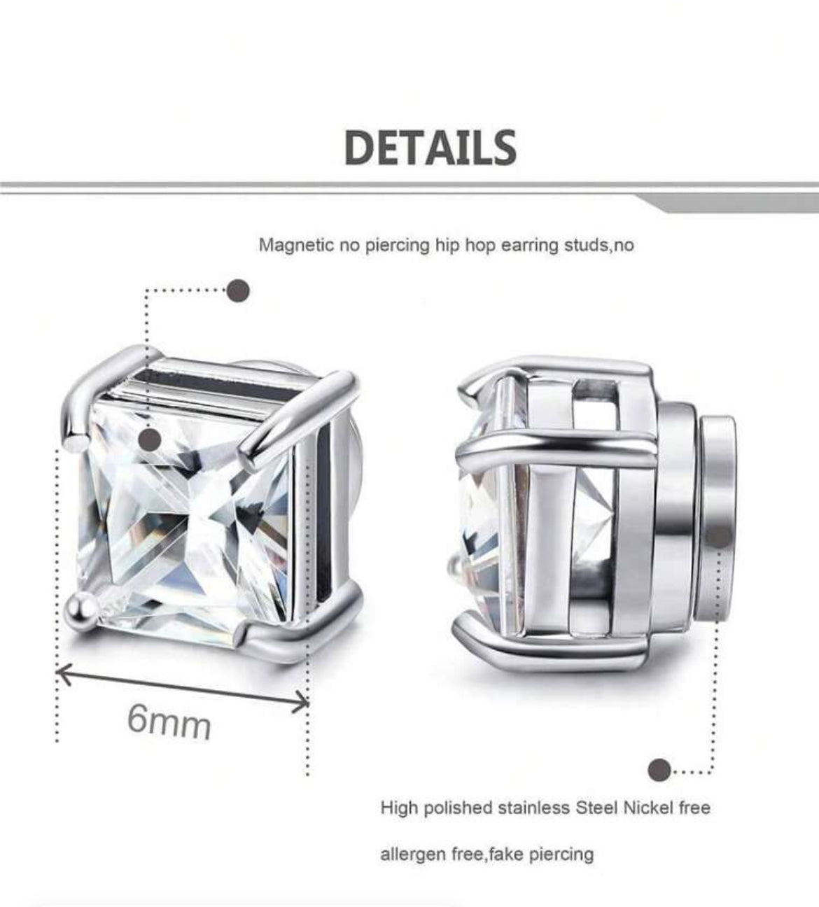 Magnetic men earrings