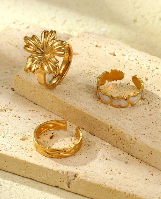 3pc Love Stainless Steel Ring Set
