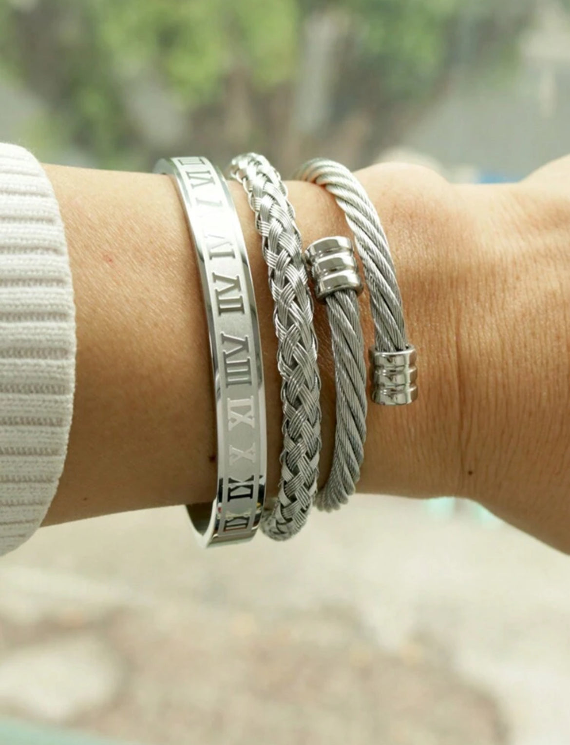 3pc Men’s Stainless Steel Bracelet