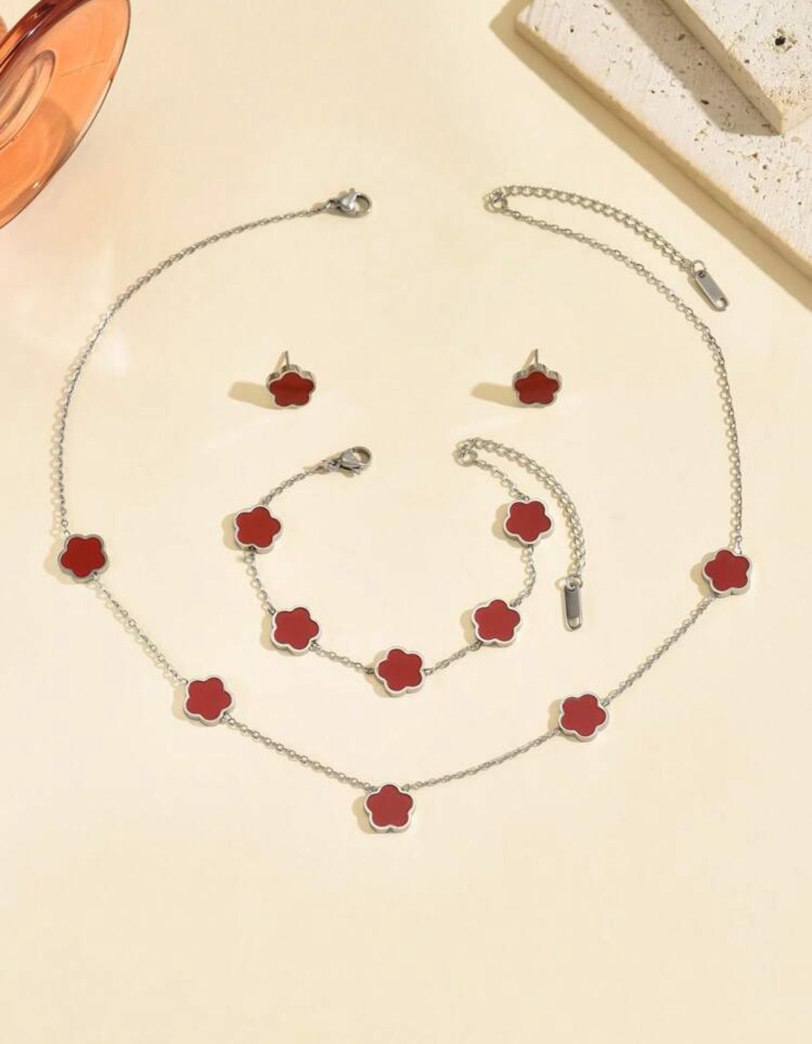 4pc Isabel Clover Necklace Set