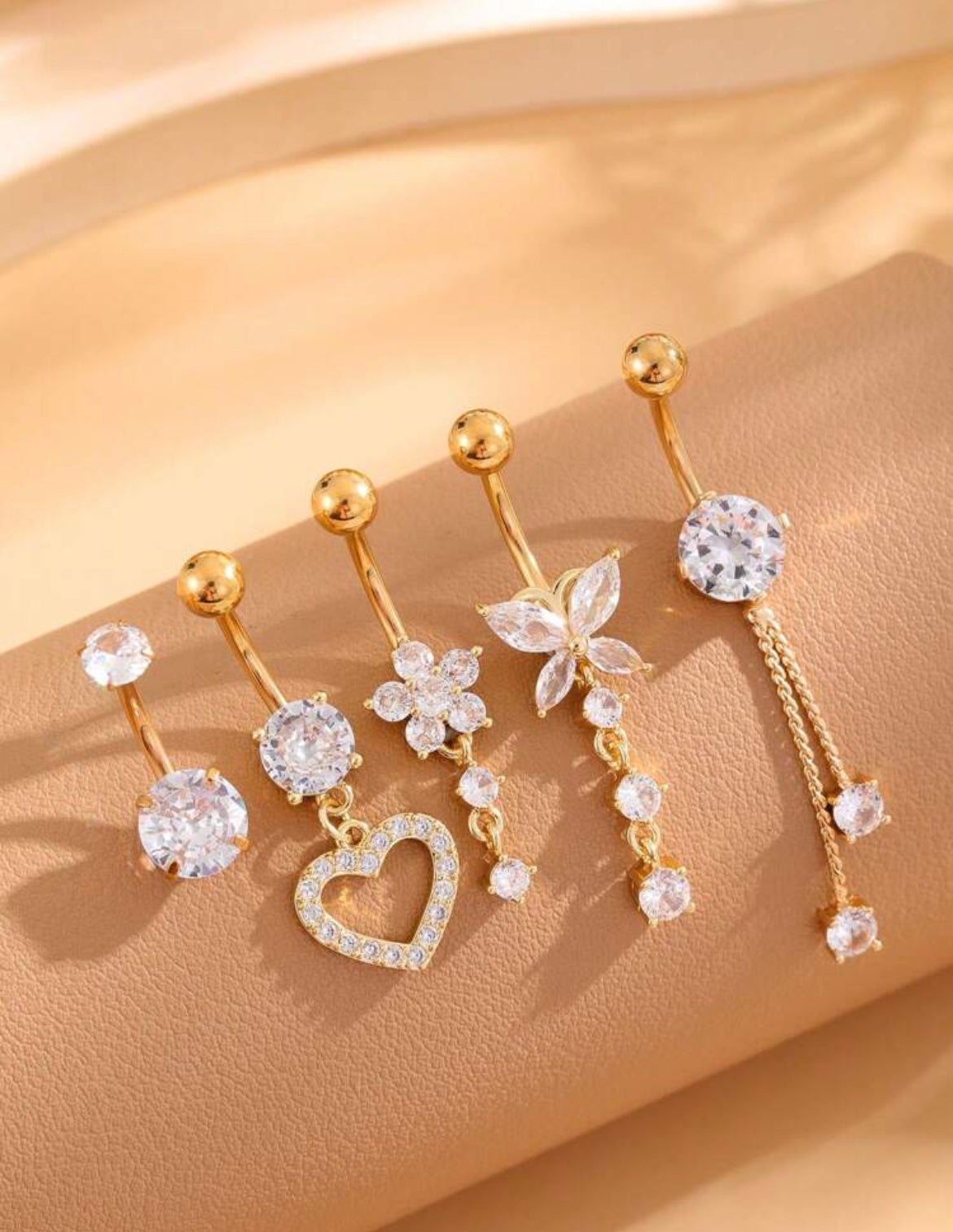 5pc Bree Belly Ring set