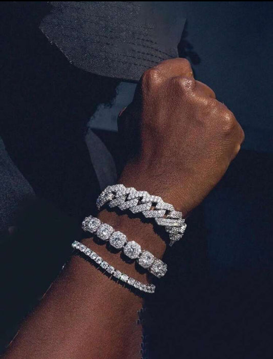 3pc Icy bracelet set for men