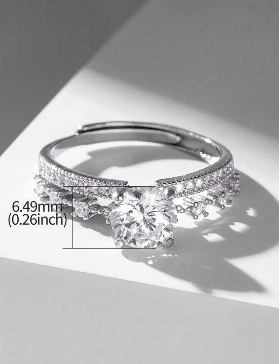 925 Sterling Silver Diamond Ring