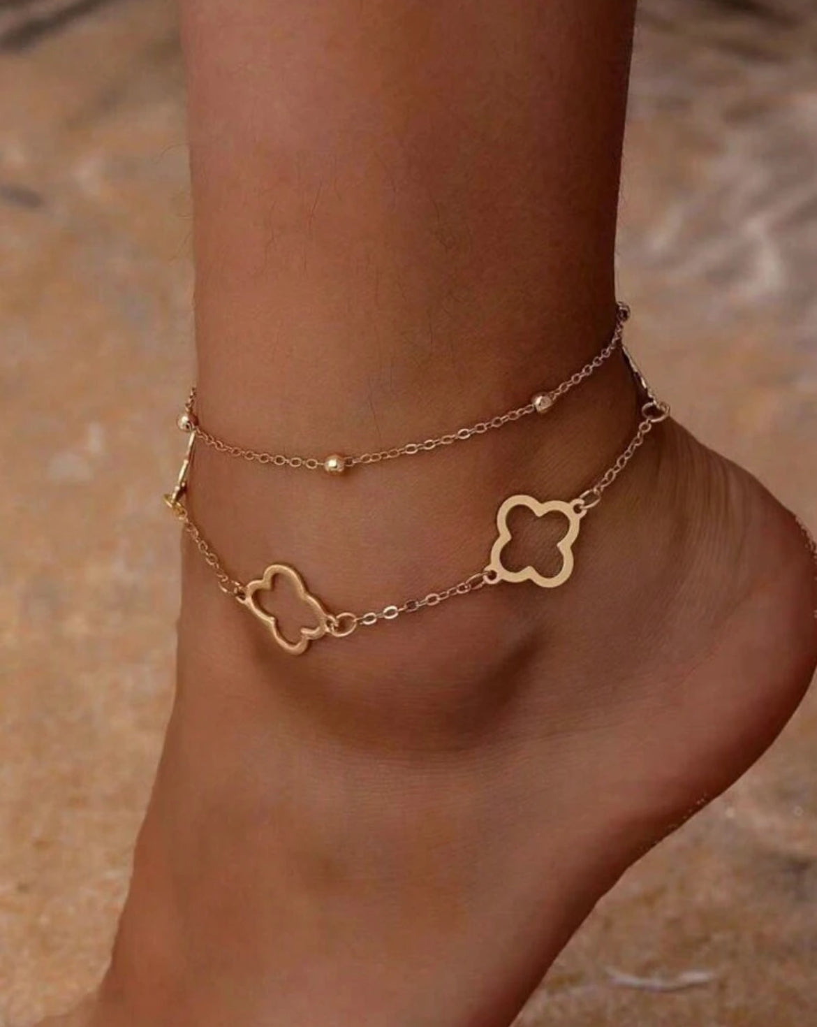 Clover anklet