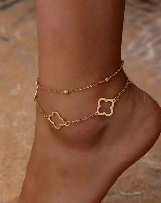 Clover anklet