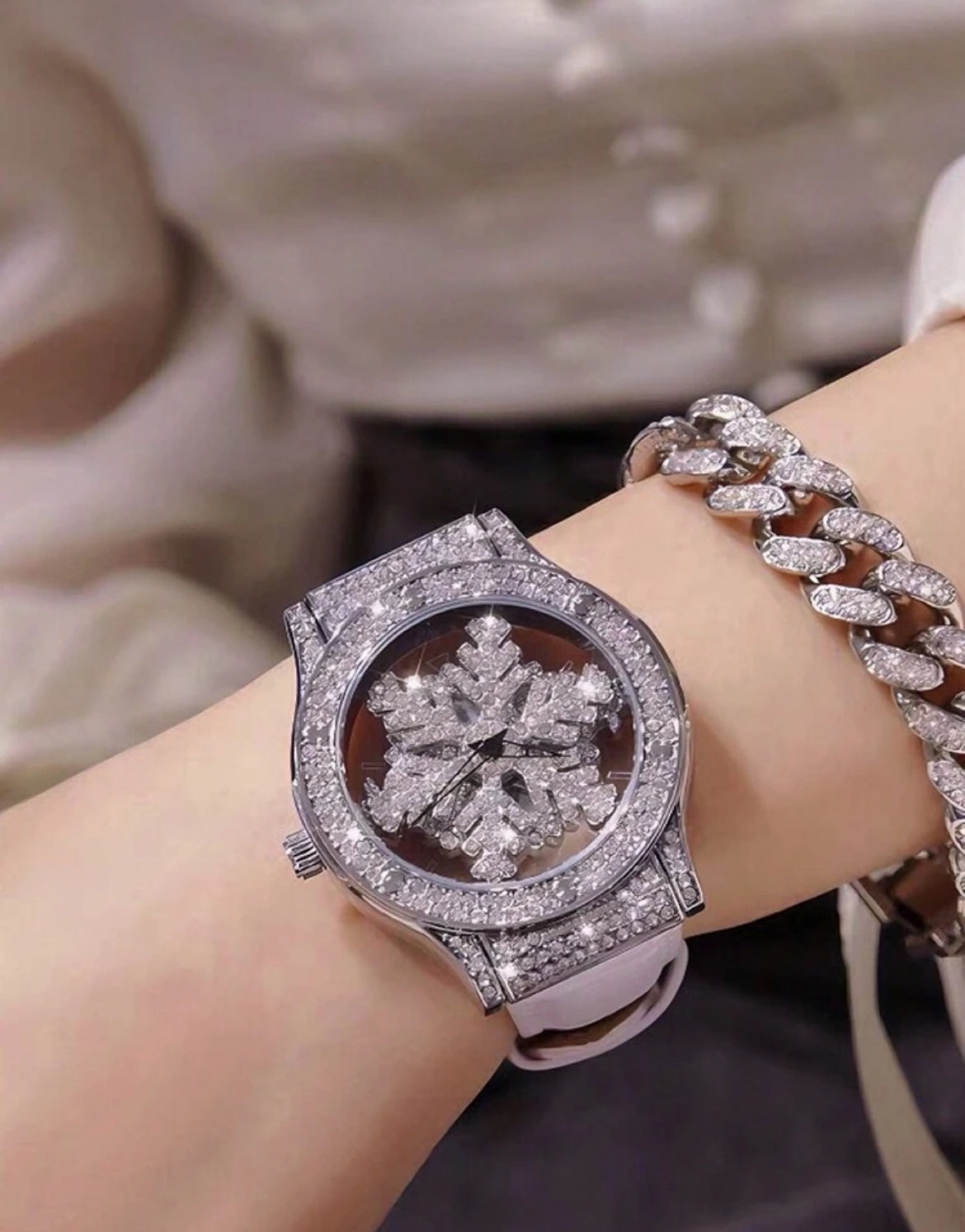Snowflake Transparent Icey Womans Watch