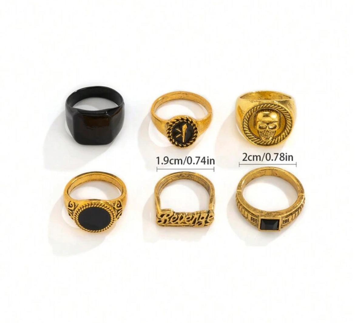 Men’s Rings 6pc set