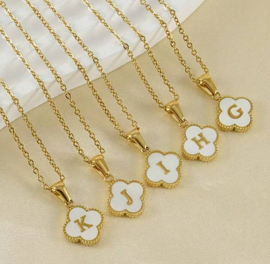 Clover Initial Necklace