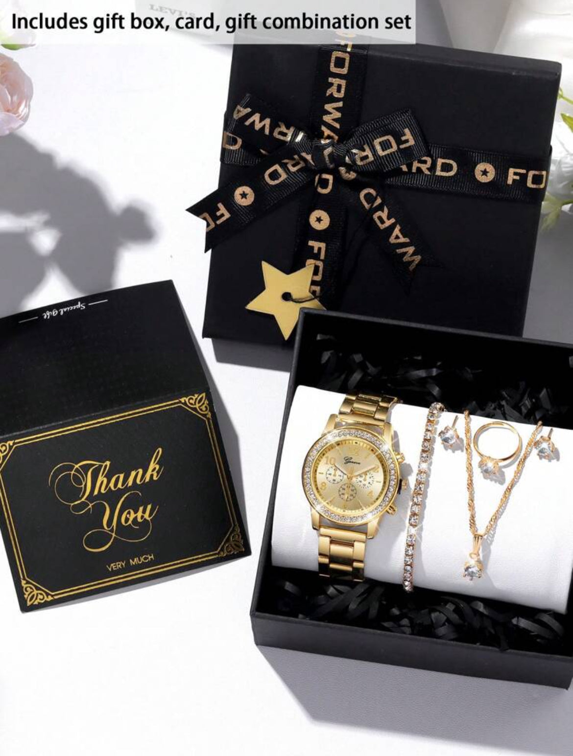 6pcs Bria Elegant Stainless Steel Jewelry Set