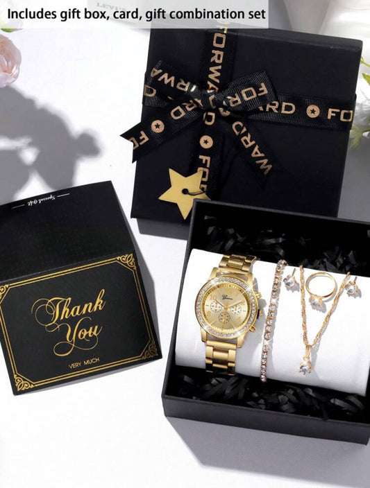 6pcs Bria Elegant Stainless Steel Jewelry Set