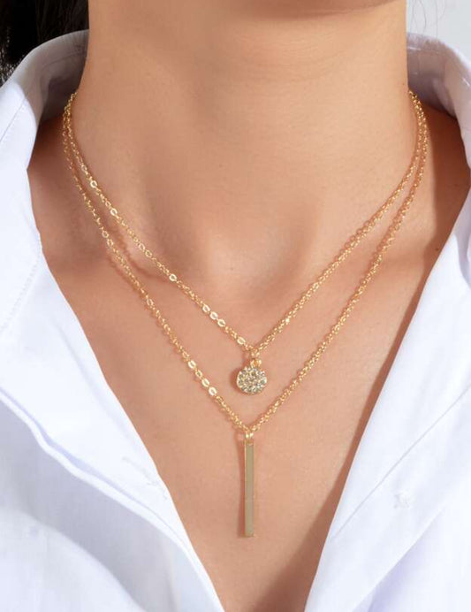 Bar layered necklace