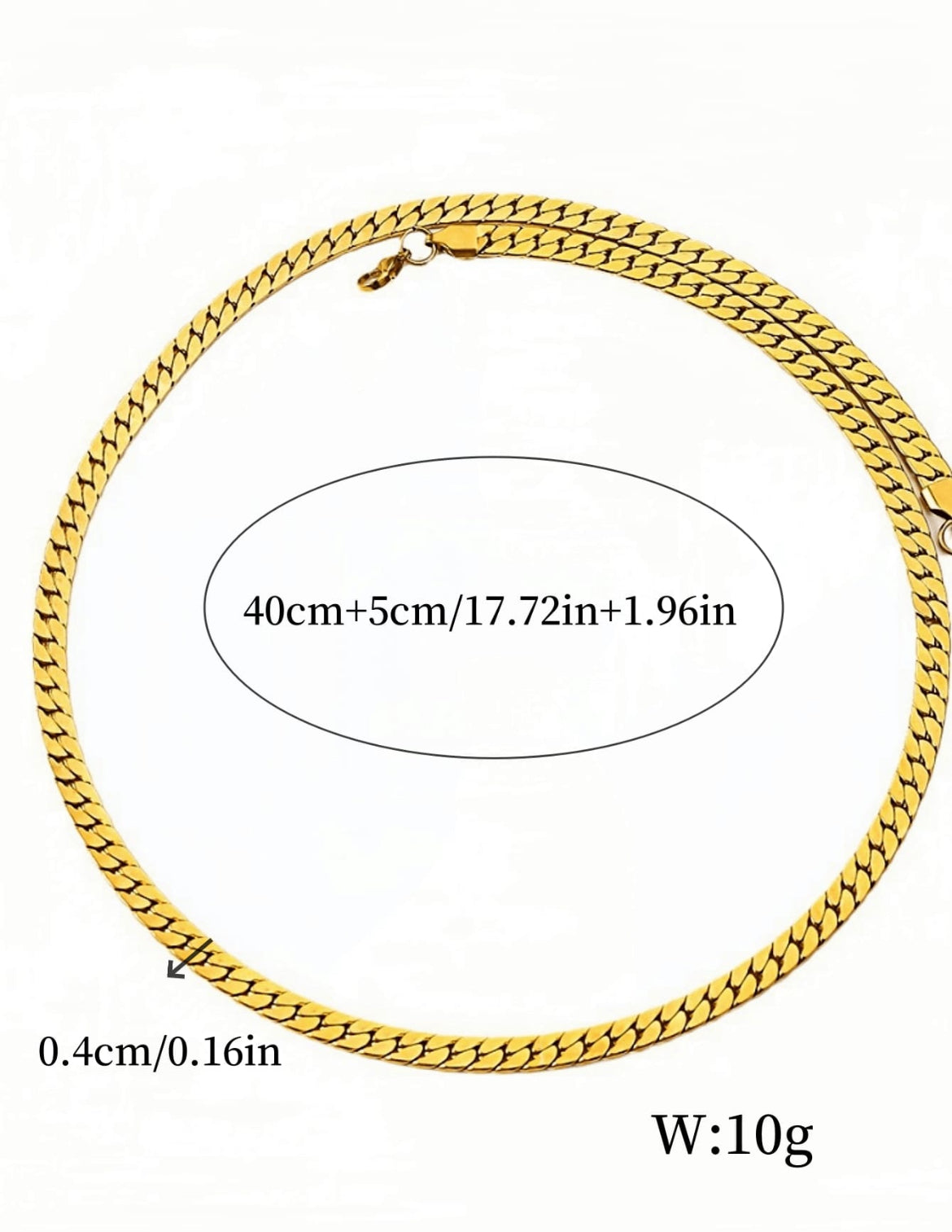Gold Whip Chain Necklace