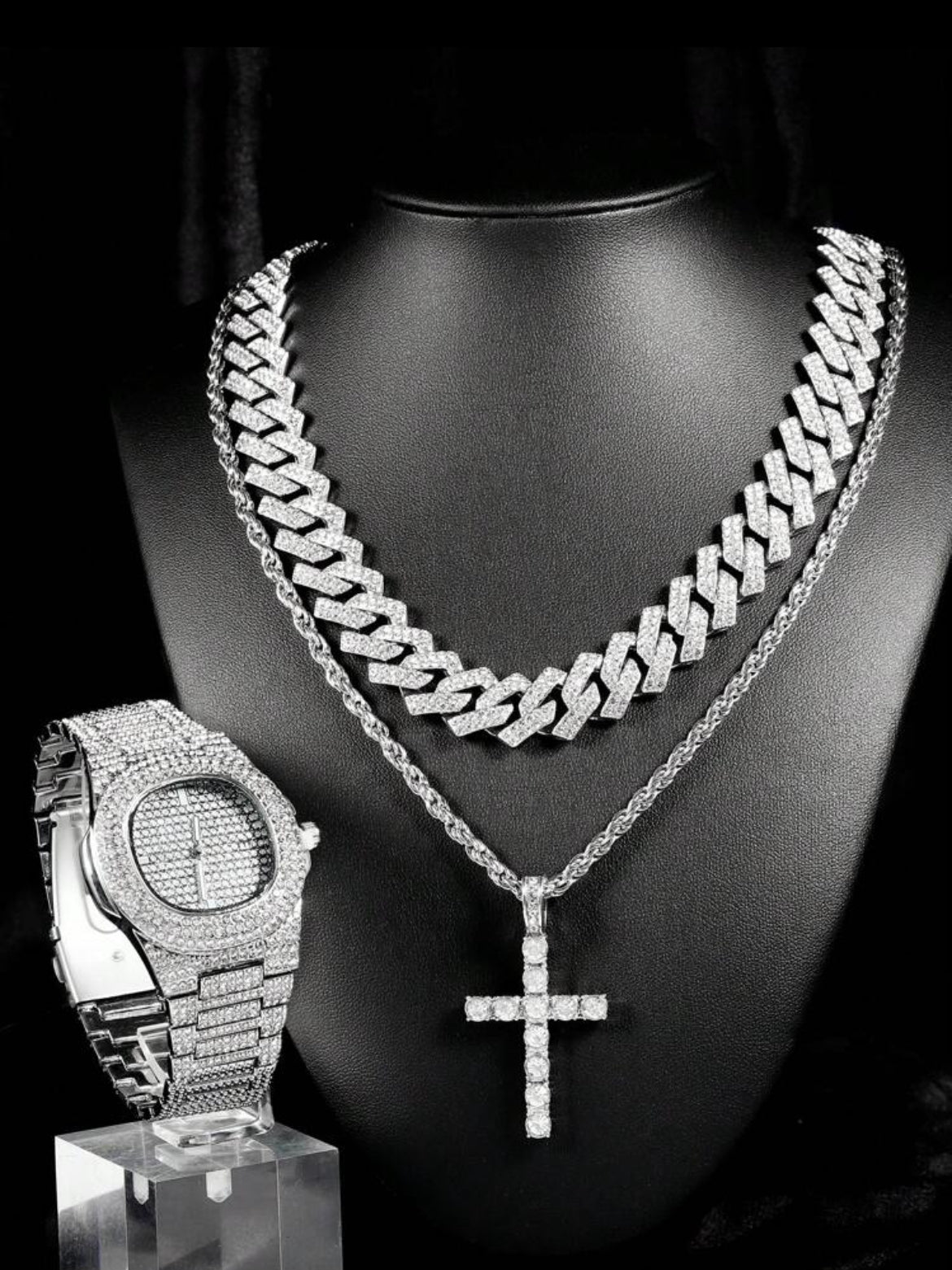 4pc Men’s Icy Chain Set