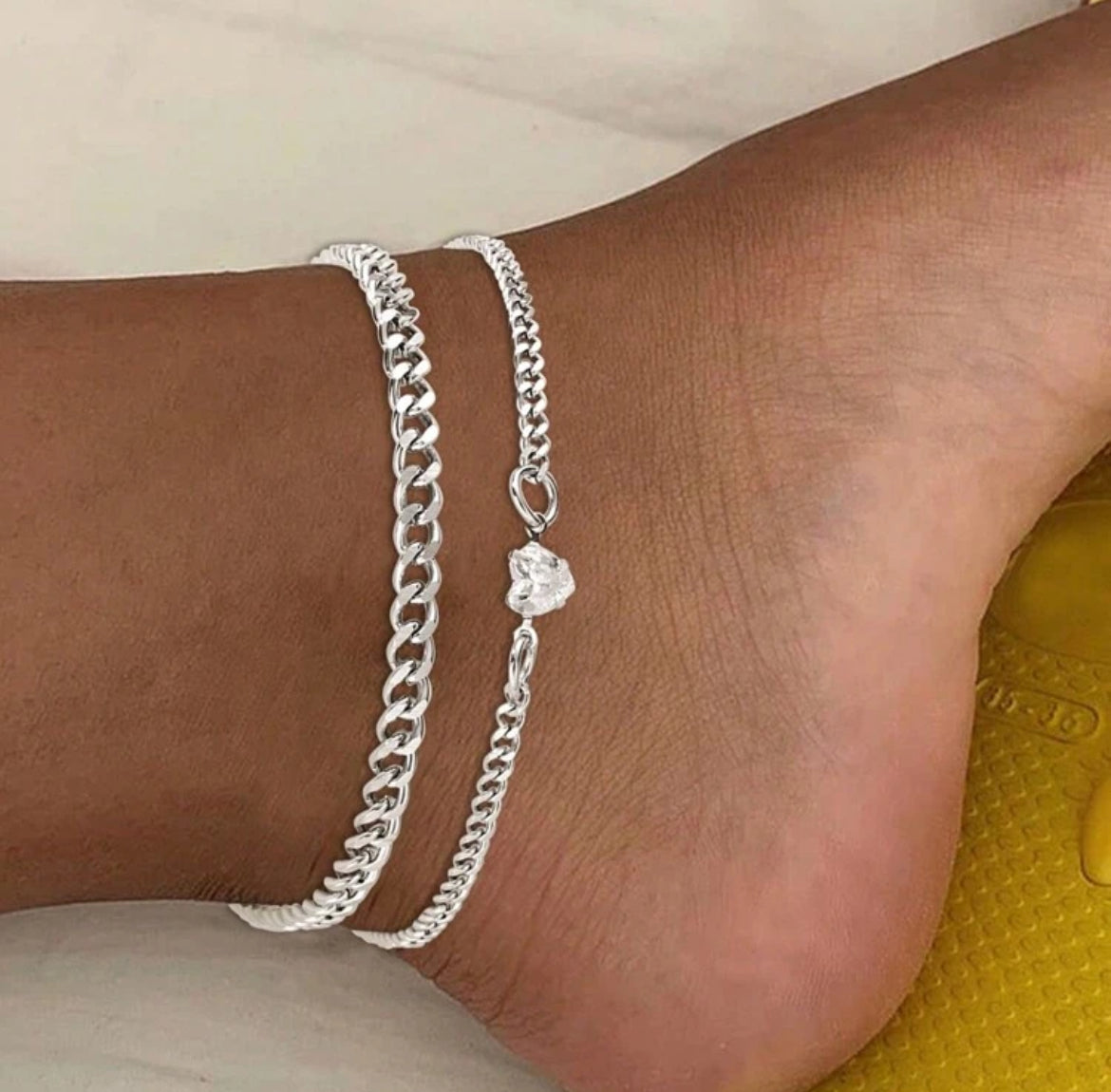 2pc Cold princess anklets