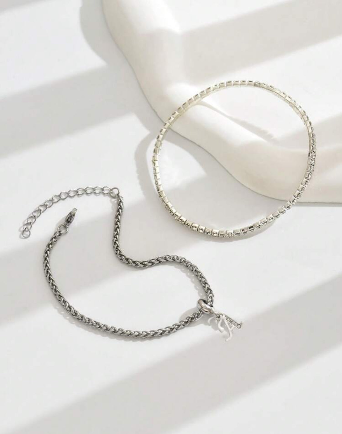 2pc Initial Anklet Set