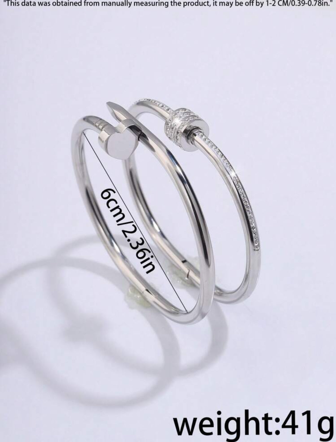 2pc Gracie Stainless Steel bracelets