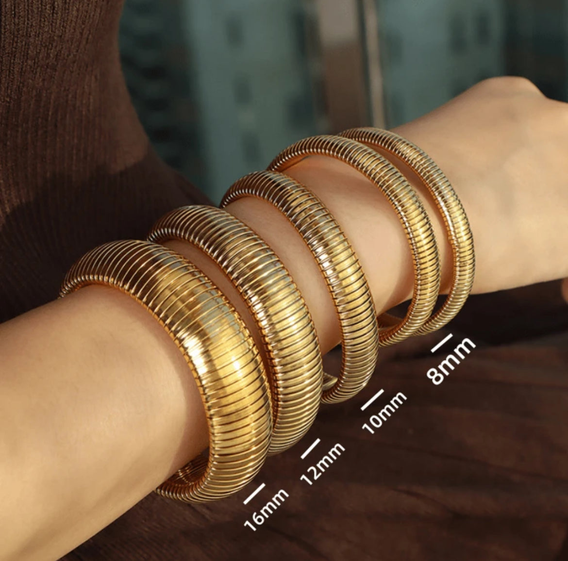 Mercury 18K gold plated bracelets