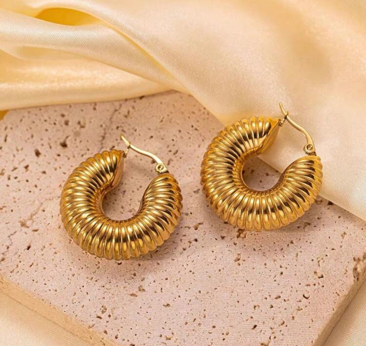 Hollow Curved Earring