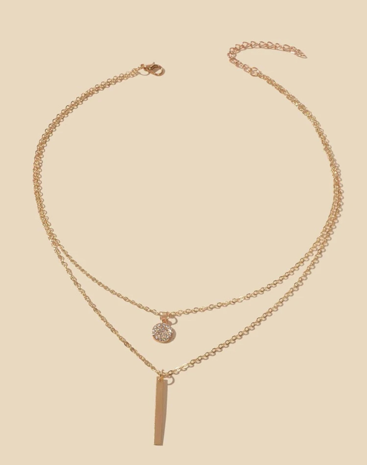 Bar layered necklace