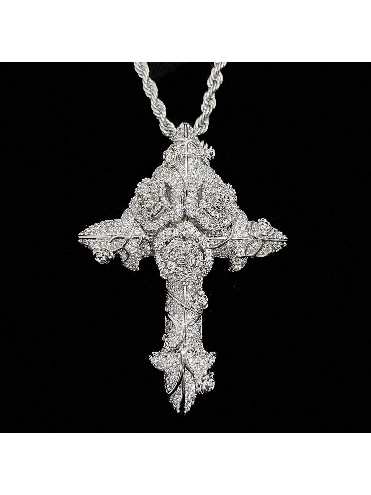 Ice Cross flower necklace