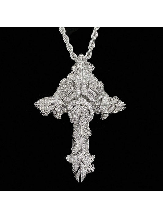 Ice Cross flower necklace